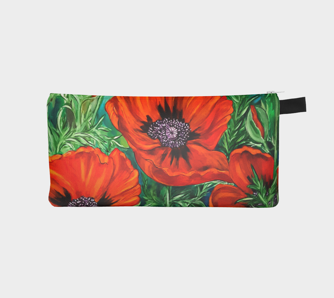 Big Bold Red Poppies Pencil Case preview