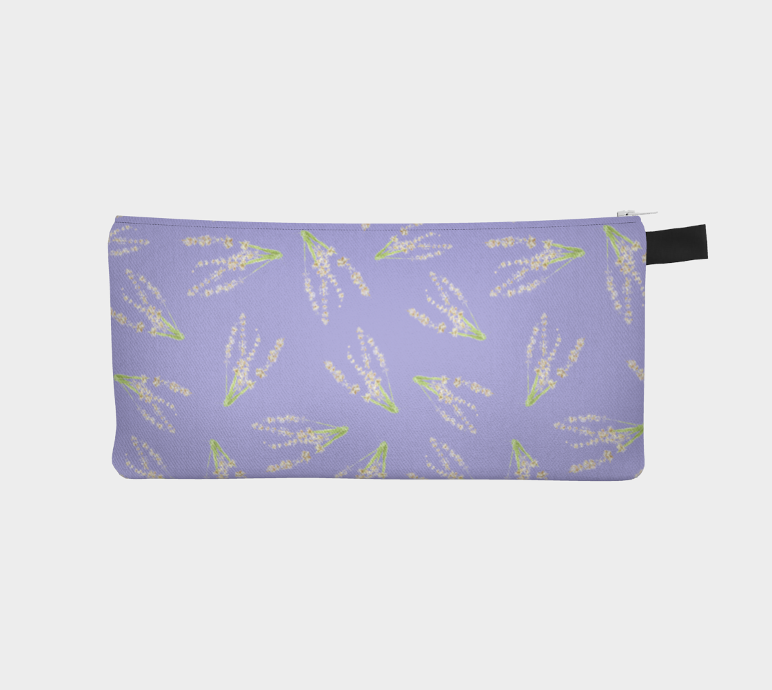 Pencil Case * Abstract Floral Makeup Pouch * Small Travel Organizer Bag * Purple Lavender Watercolor Impressions preview