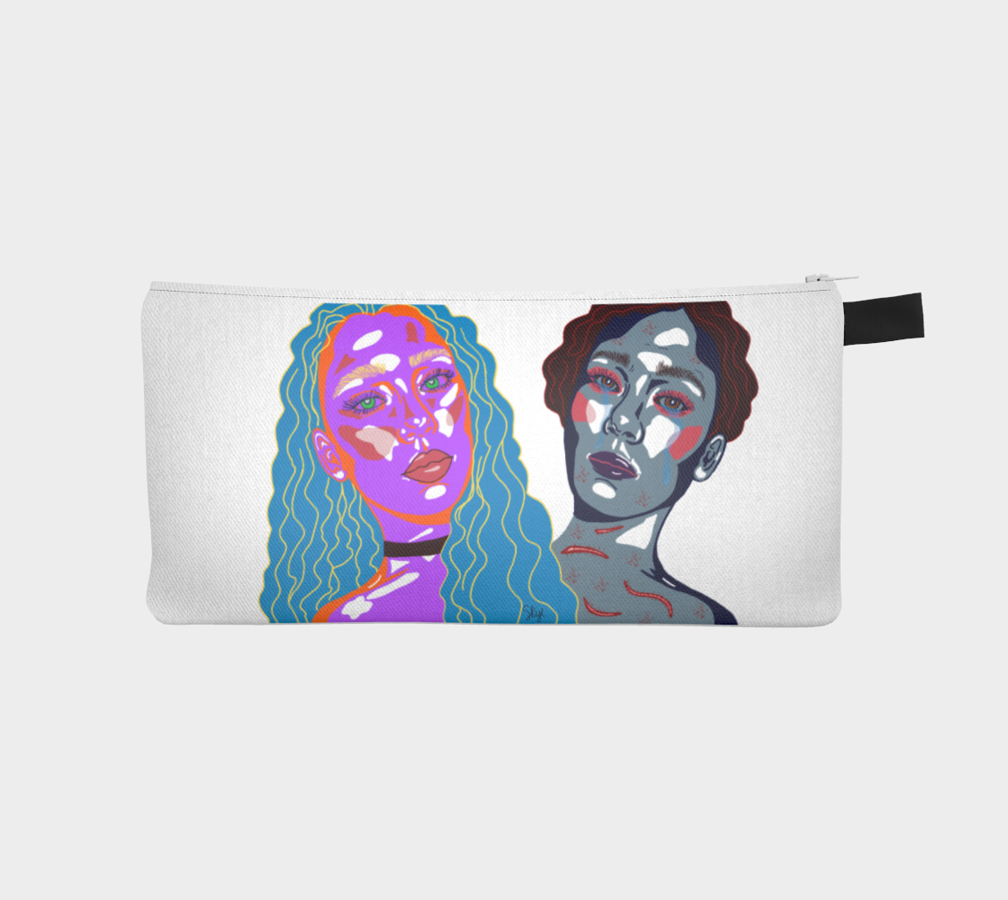 "Two Heads of Emotion" Pencil Bag preview