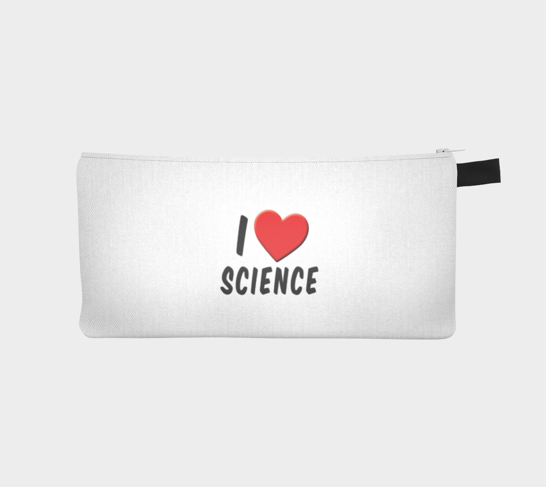 'I Love Science' (White) Pencil Case preview