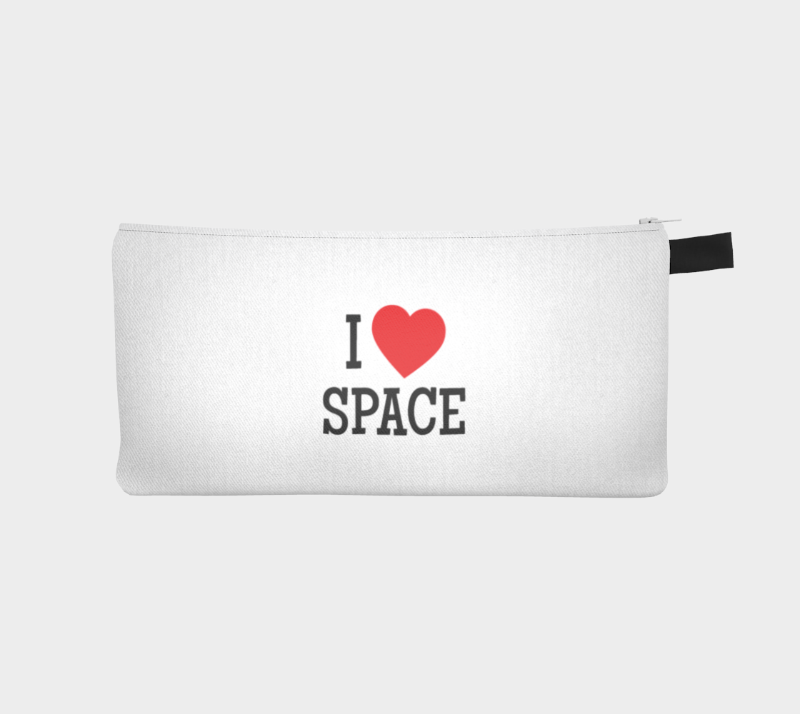 'I Love Space' (White) Pencil Case preview
