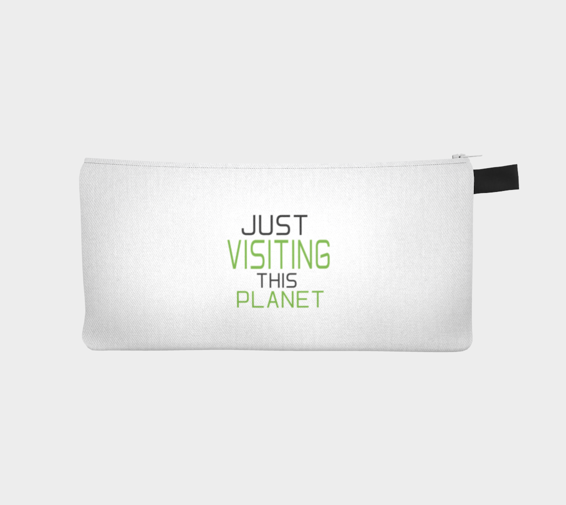 'Just Visiting This Planet' (White) Pencil Case preview