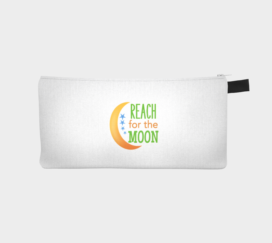 'Reach For The Moon' (White) Pencil Case preview