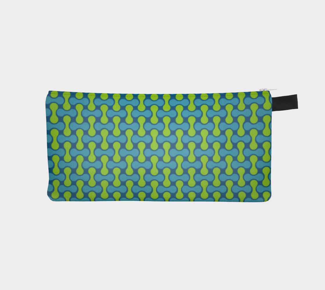Retro Abstract Geometric Pattern in Blue and Green preview
