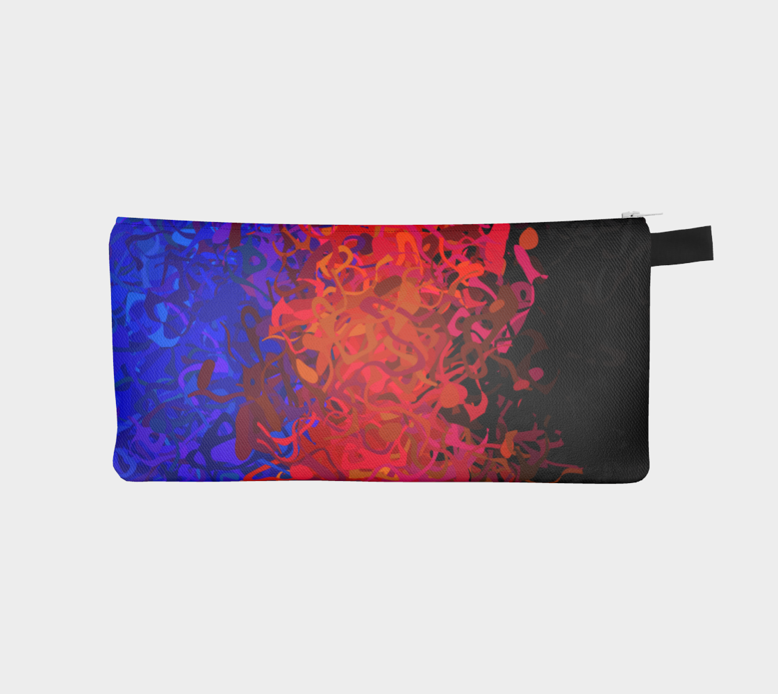 Psychedelic Funky Squiggly Abstract Polyamory Pride Flag 3D preview