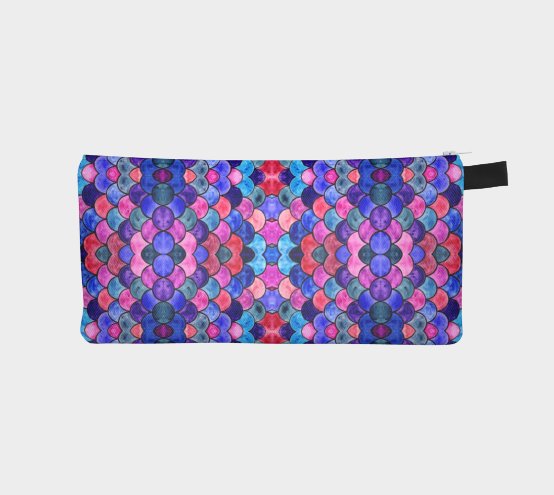 Blue and Purple Scales Pattern Pencil Case preview