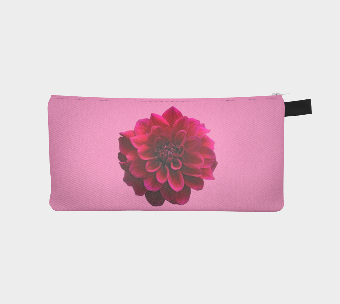 Deep Pink Dahlia Flower Printed on Pencil Case preview
