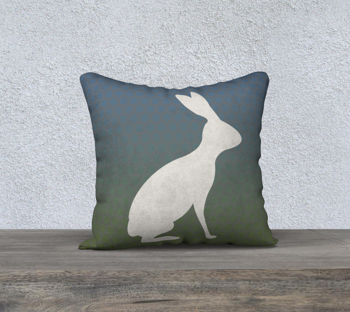 Rabbits in Earthy Colors Pillow 18 190302D preview