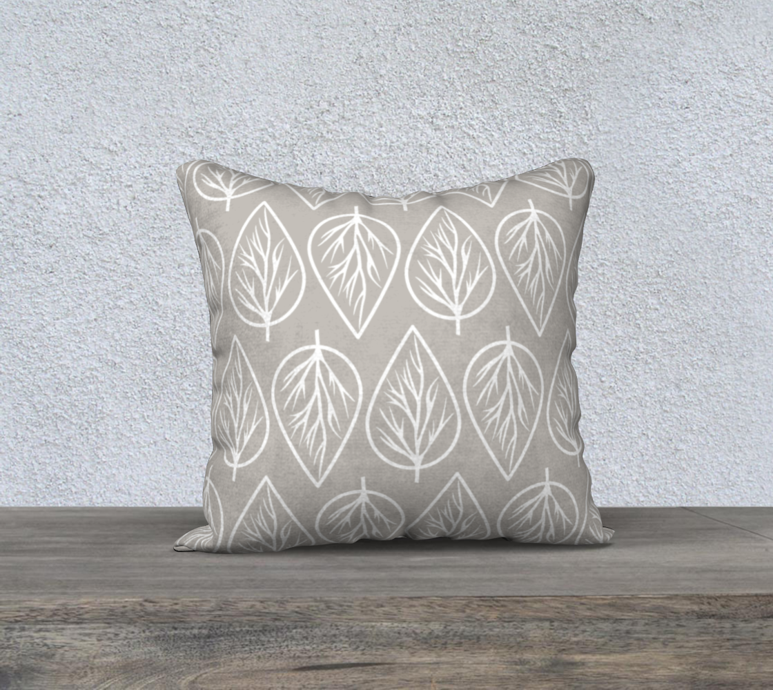 Leaves Repeat on Beige Pillow 18 190308D preview