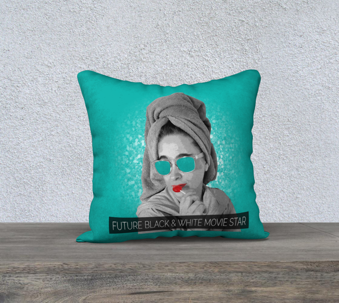 Future Black and White Movie Star 18x18 Pillow Case preview #1