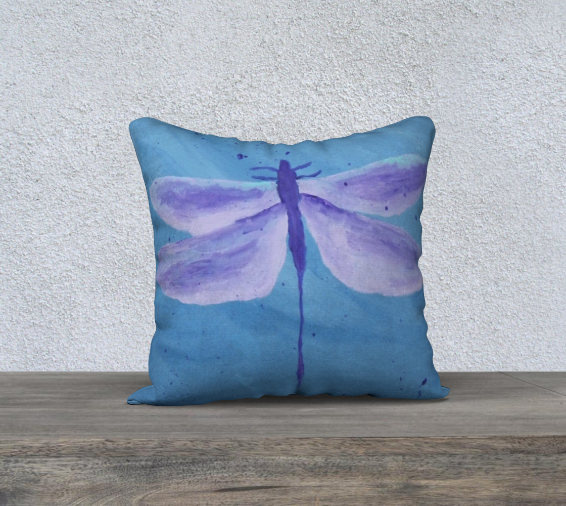 Aperçu de Purple Dragonfly Pillow Case Style1