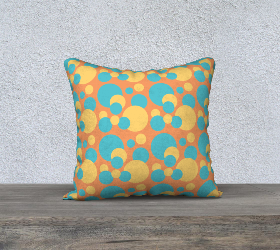 Retro Blue and Yellow Pillow Case 18 preview #1