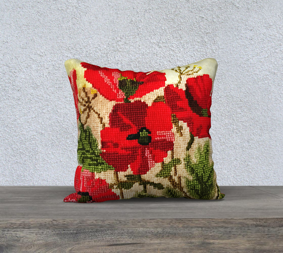 Poppies Pillow Case 18"x18" preview