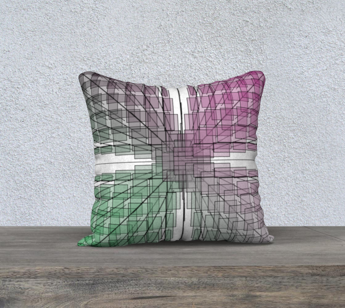 Green Red Ombre flow 18" Square Rectangle Pillow preview