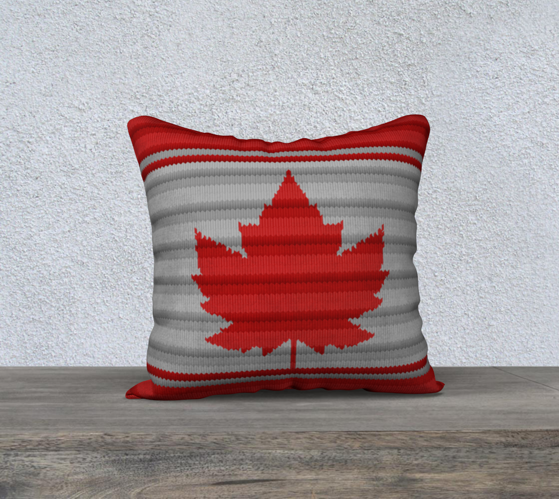 Aperçu de Canada Pillow Cases Winter Knit Print