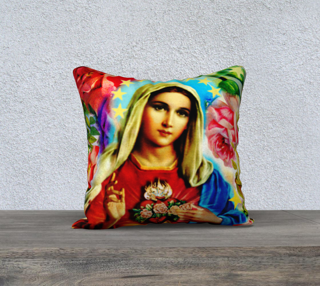 Our Lady of the Roses 18 x 18 Pillow Case thumbnail #3