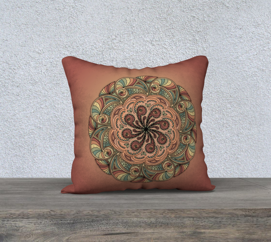 Moroccan Shells Mandala - Pillow preview #1