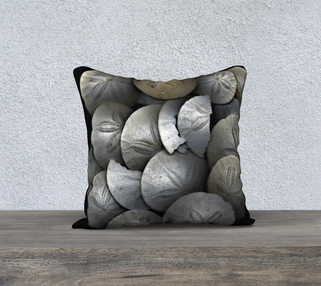 Aperçu 3D de 18x18 Pillow Case*Sand Dollar Seashell Pillow Cover*Canvas*Linen*Velveteen Pillowcase*Throw Pillows