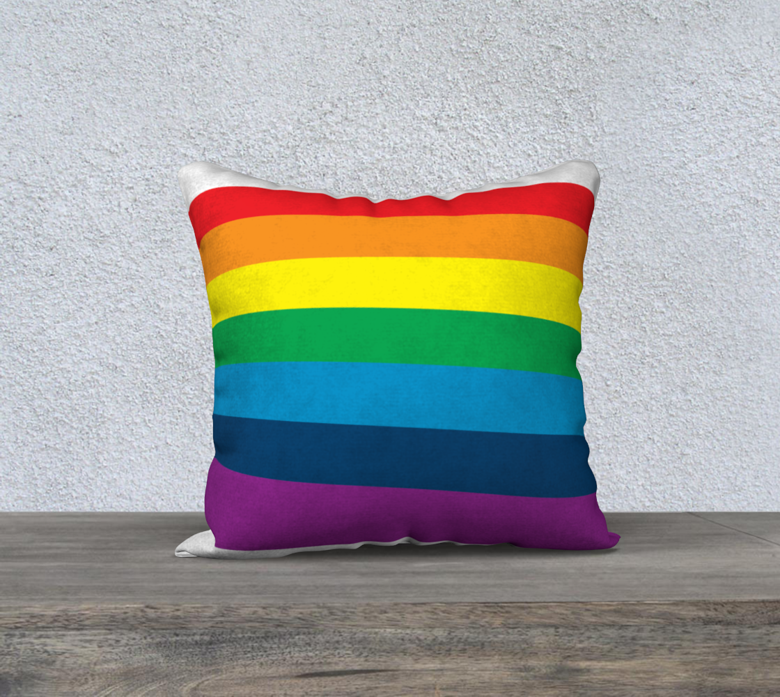 Housse de coussin arc-en-ciel 18x18 preview #2