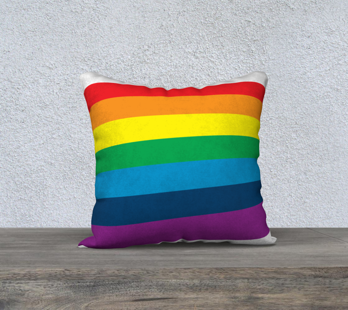 Housse de coussin arc-en-ciel 18x18 preview #1