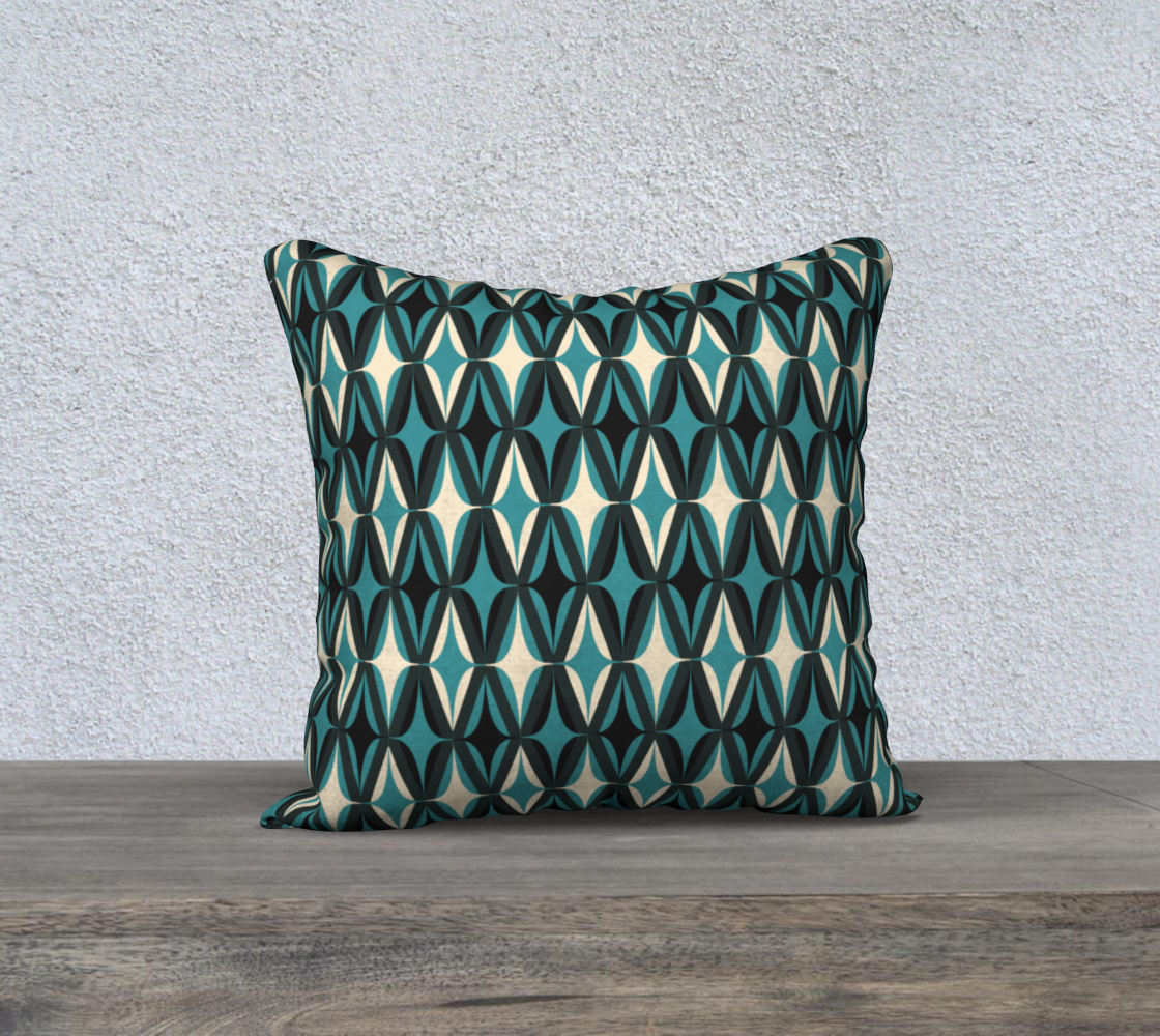 Aperçu de Midcentury Modern in Teal - 18"