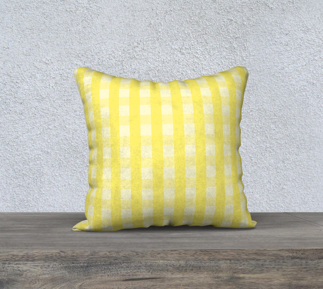 Aperçu de yellow plaid 18x18 cover #2