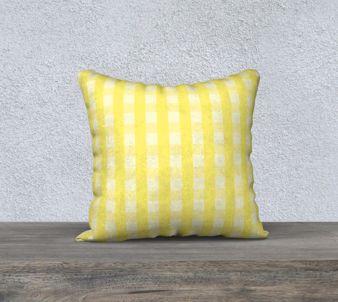 Aperçu de yellow plaid 18x18 cover #1