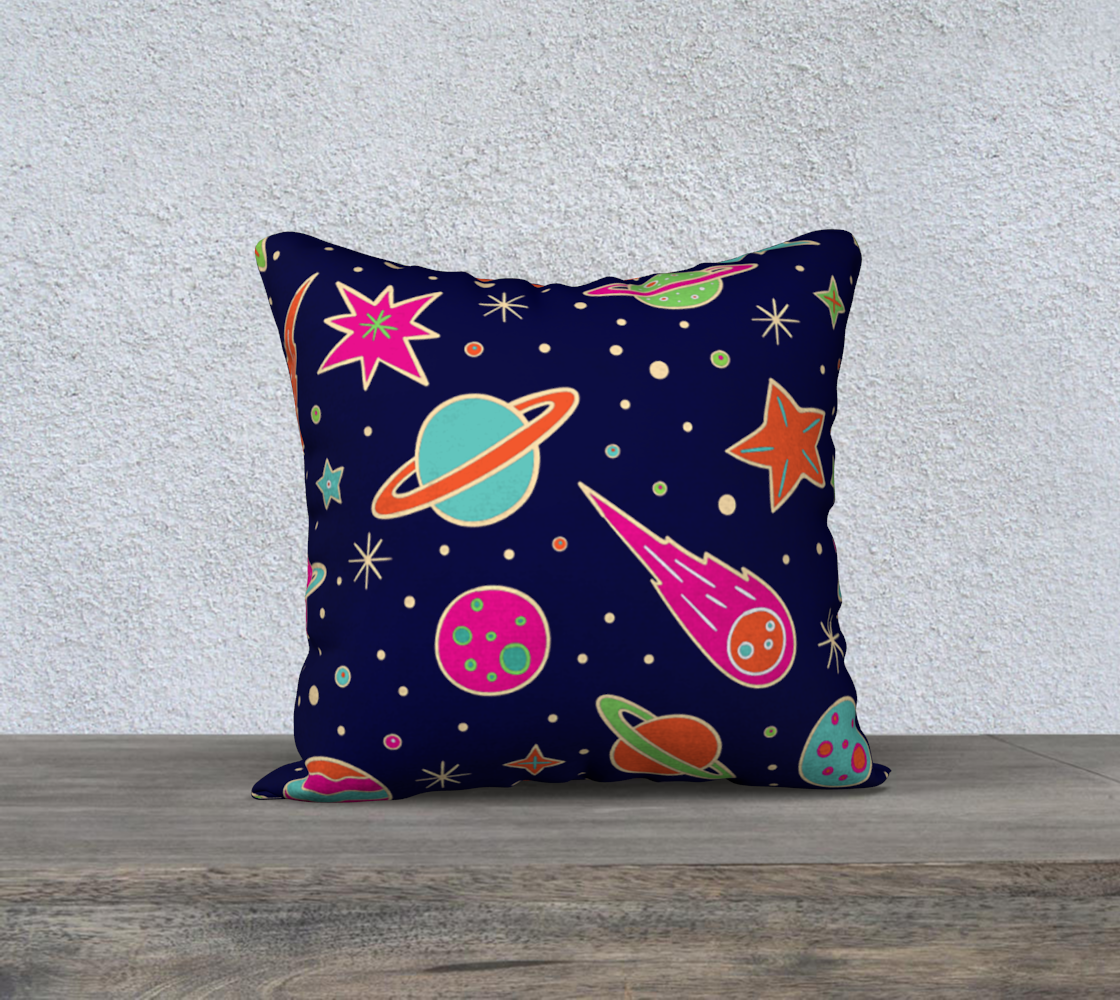 Fabulous cartoon space. Planets and stars preview