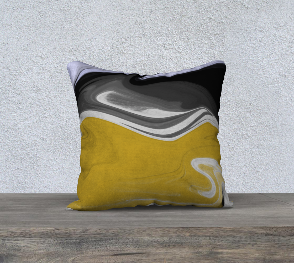 Liquid Black Gold 18x18 Pillow Case preview #1