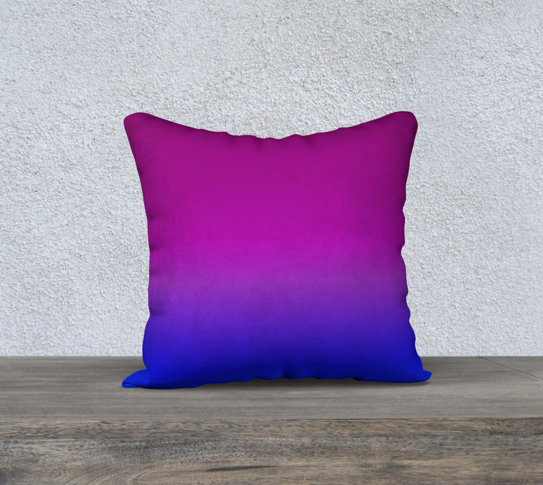 Aperçu de Purple to Blue Blend Pillow Case 18x18, AWSM
