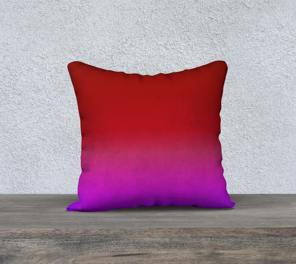 Aperçu de Red to Purple Blend Pillow Case 18x18, AWSM