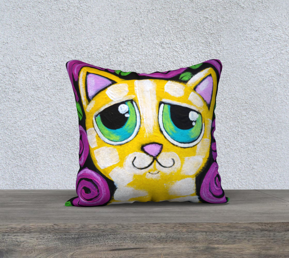 Maria Bell - Yellow Cat Pillow preview