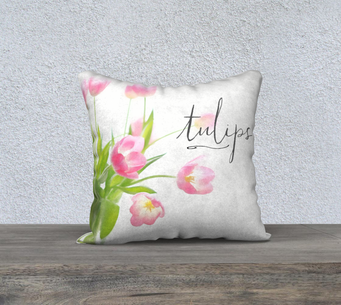 pink tulips with typography preview