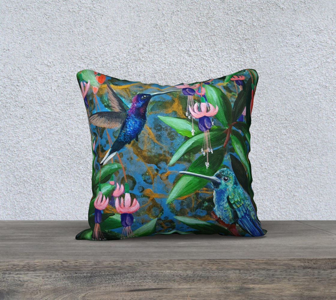 Hummingbird (Sig) 18inX18in Pillow Case preview