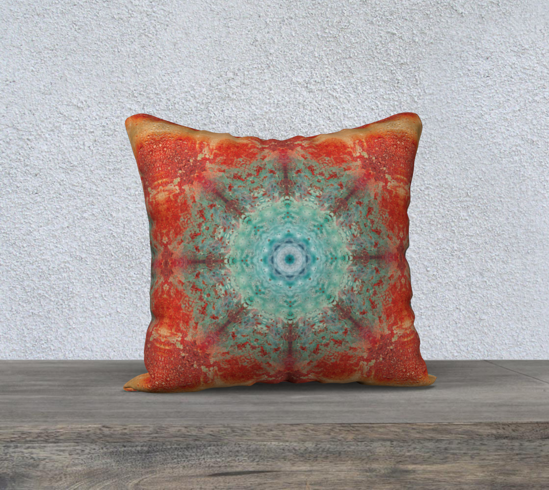 Lacy Turquoise and Orange Mandala Pattern preview