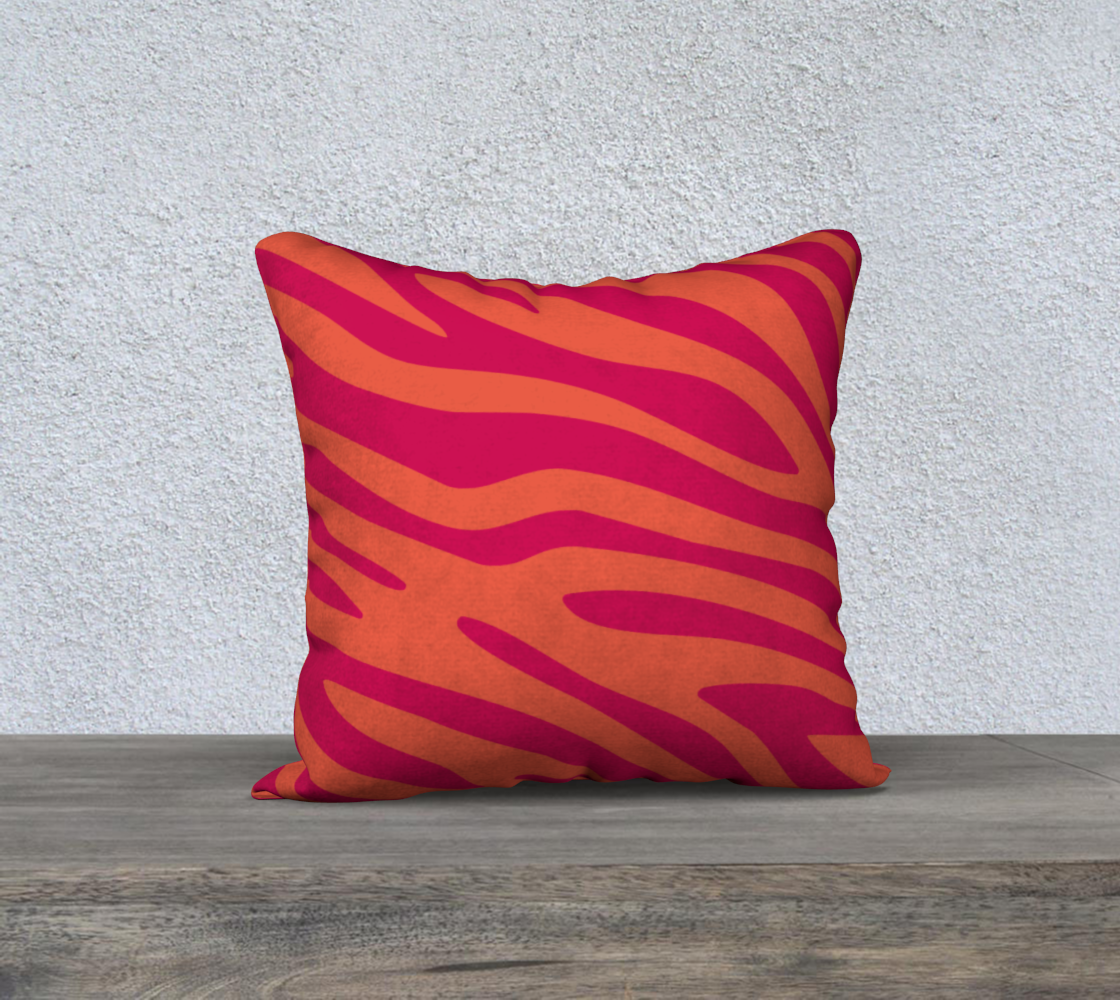 Leopard Print Zebra Stripe Hot Pink Orange Miniature #3