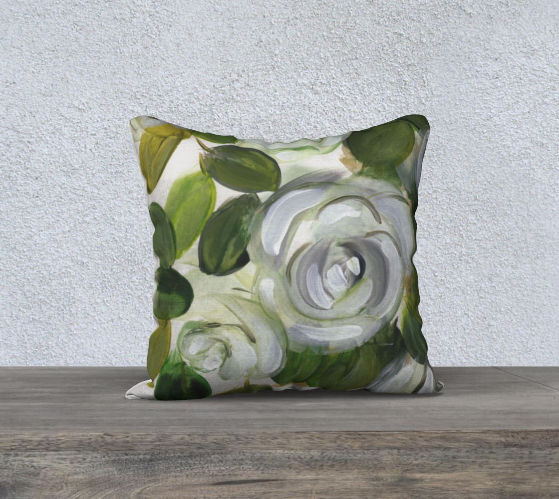 green rose pillow preview