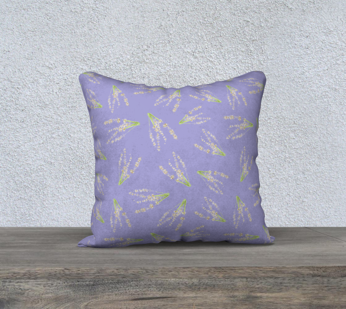 18x18 Pillow Case * Abstract Floral Pillow Covers * Linen*Velveteen*Canvas Decorative Pillows * Pale Purple * Lavender Watercolor Impressions Design preview