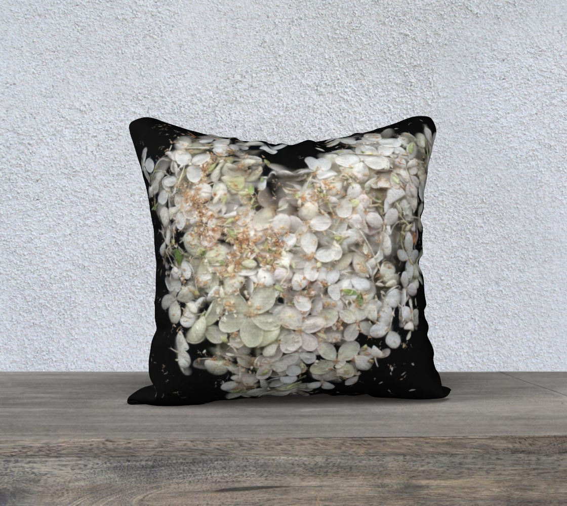 18x18 Pillow Case * Abstract Floral Pillow Covers * Linen*Velveteen*Canvas Decorative Pillows * Hydrangea Heart * Lovely preview
