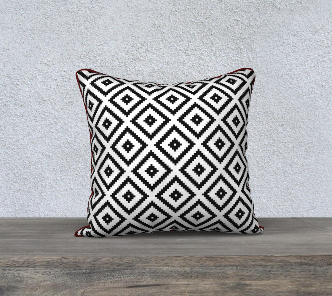 Aperçu de Red and Black Throw Pillow Cover