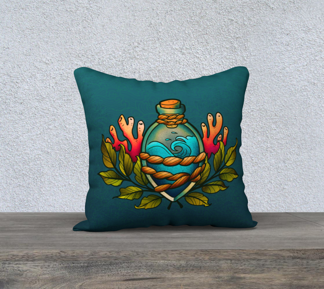 The Ocean in a Bottle 18x18 Pillow Case preview