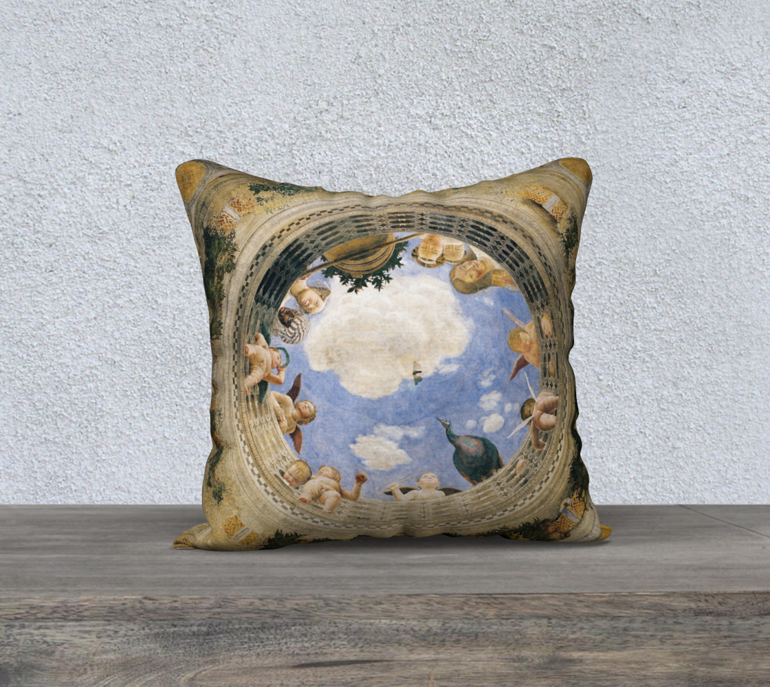 Aperçu de 18" x 18" Cushion Cover -  Renaissance Trompe L'oeil Fresco
