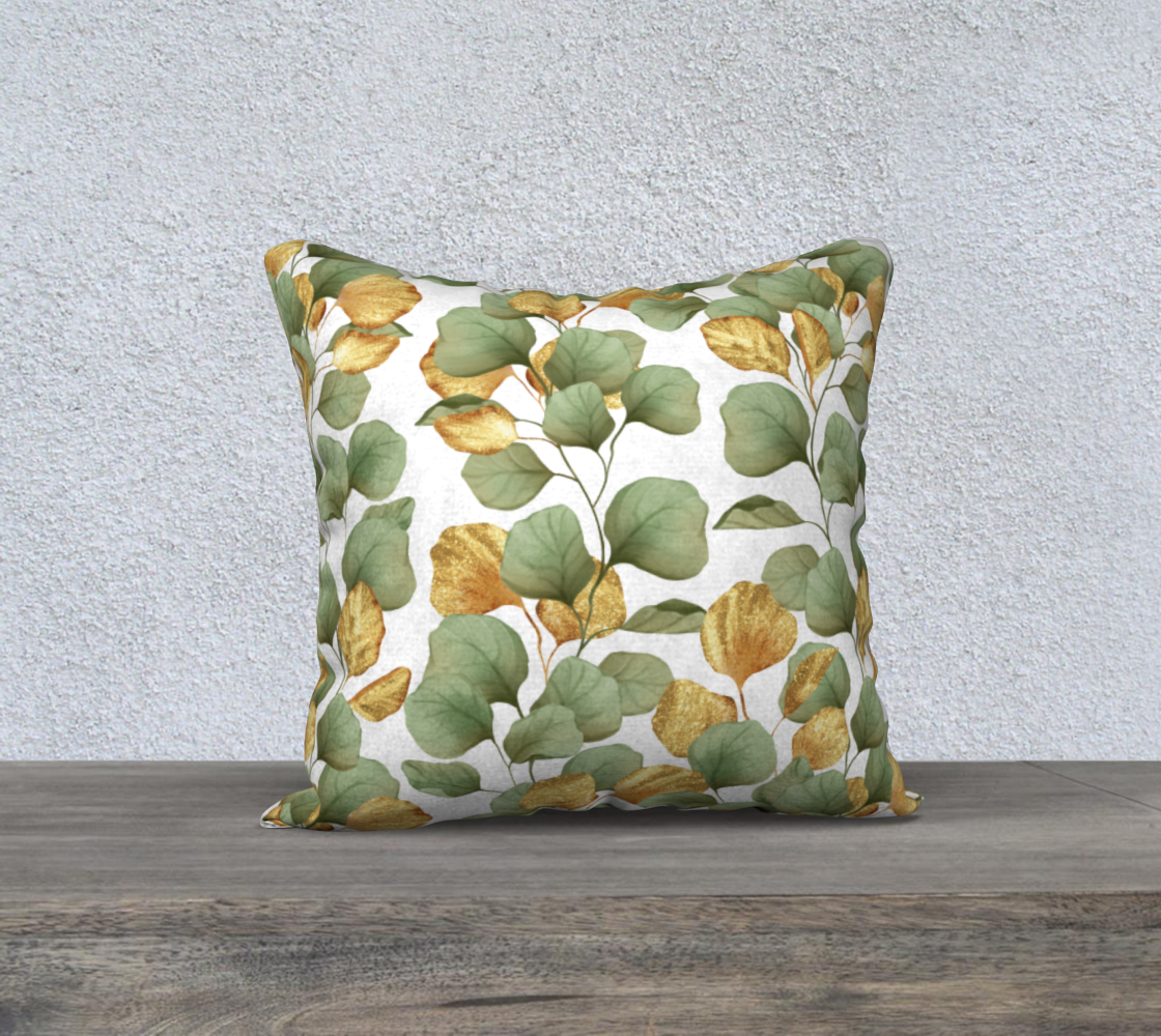 Green and gold leaves. Pattern preview #2