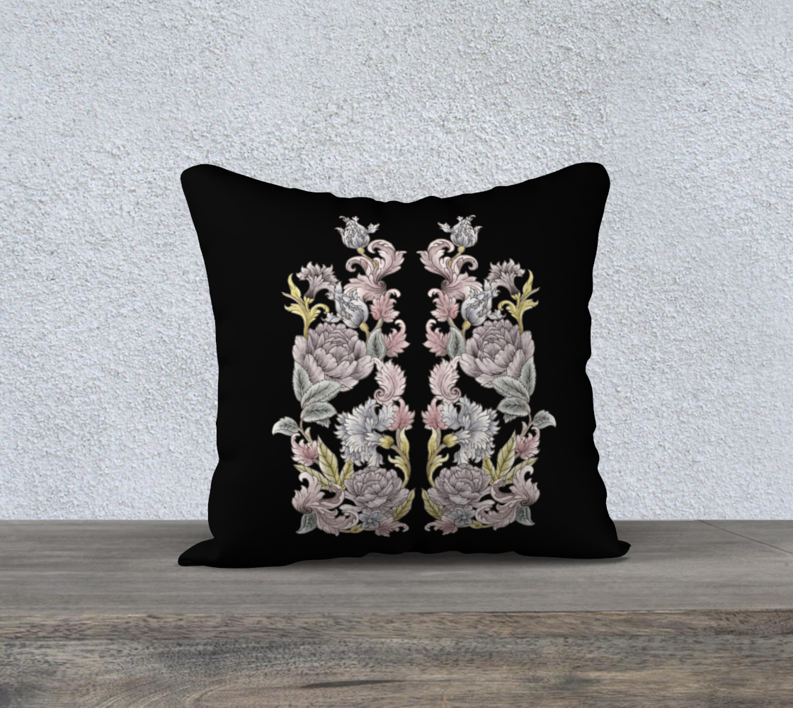 Floral Pillow 18x18 3D preview