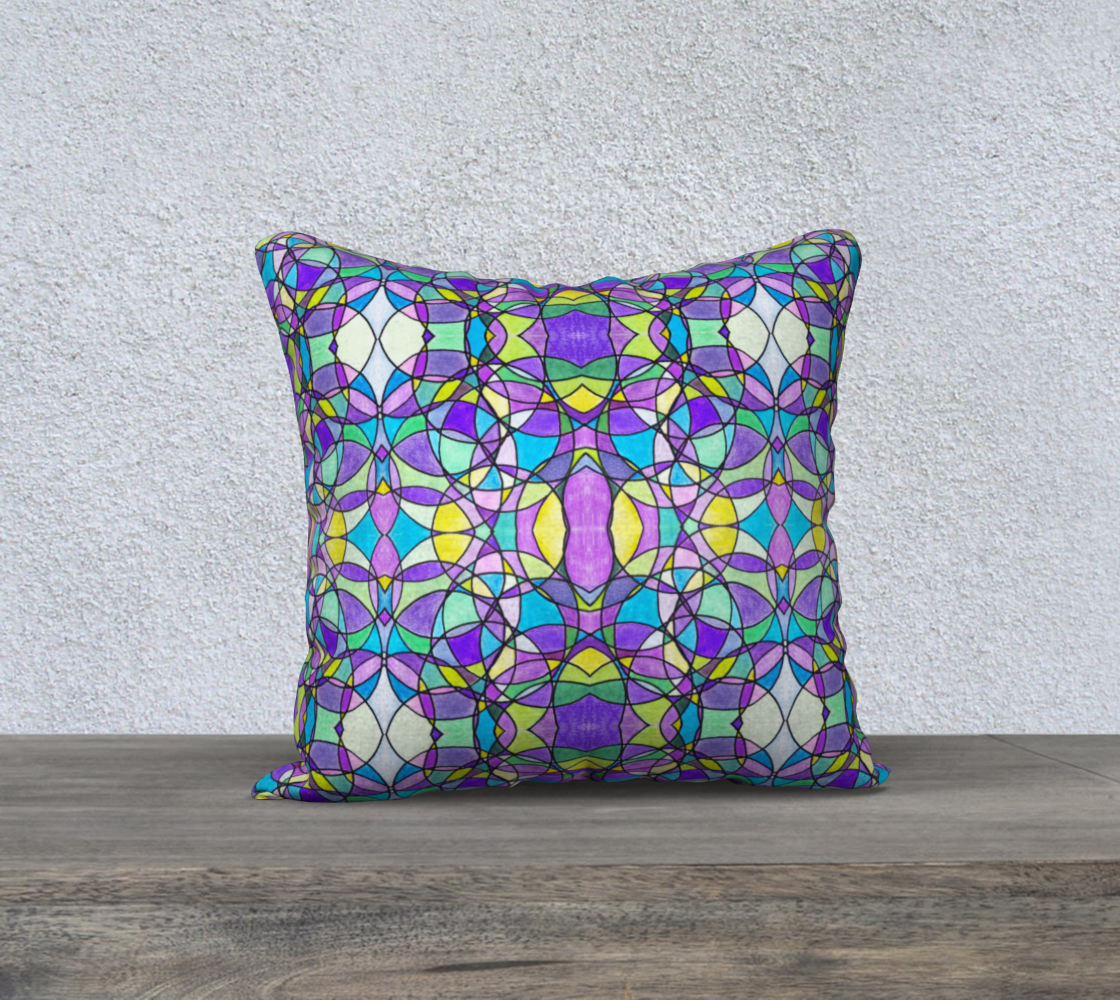 Lilac Stained Glass 18inX18in Pillow Case preview