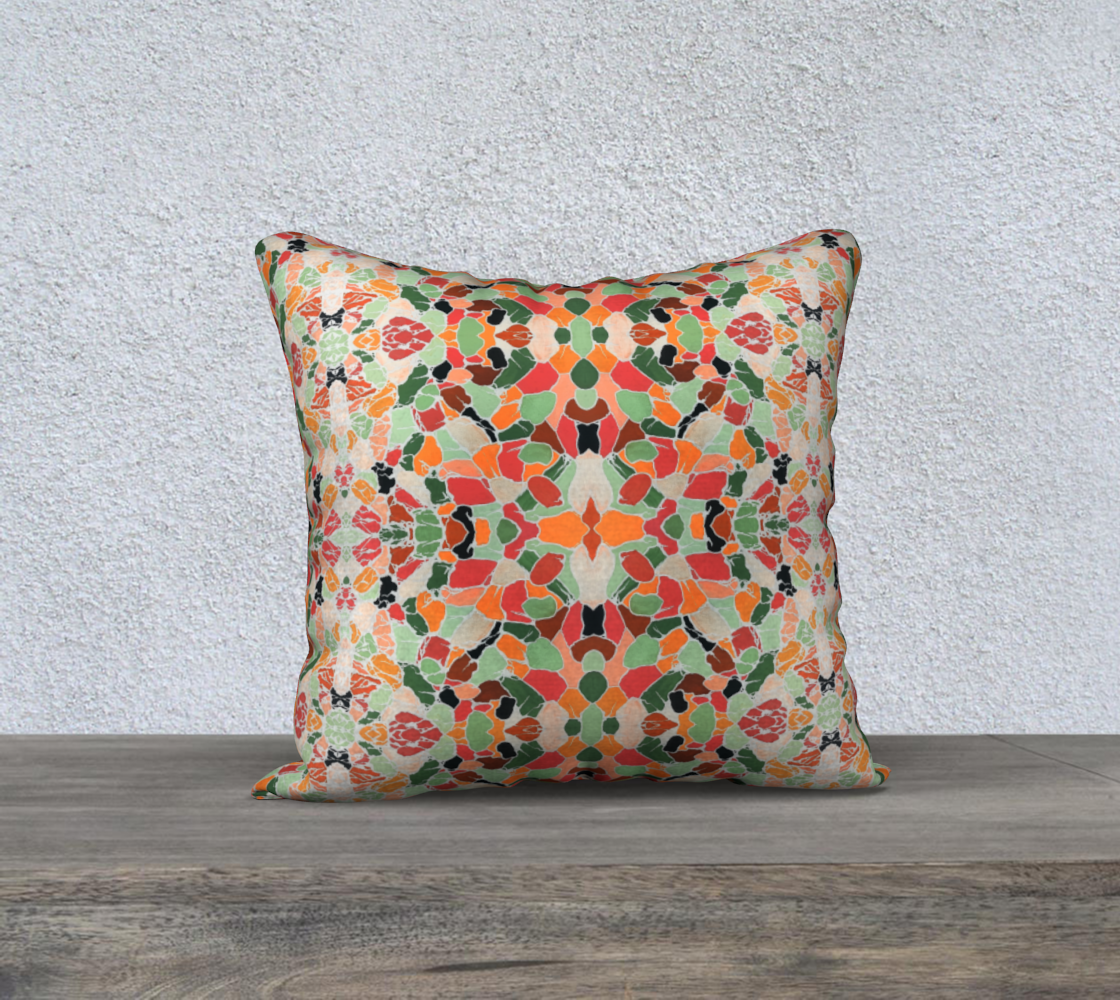 Faded Vintage Mosaic 18inX18in Pillow Case preview