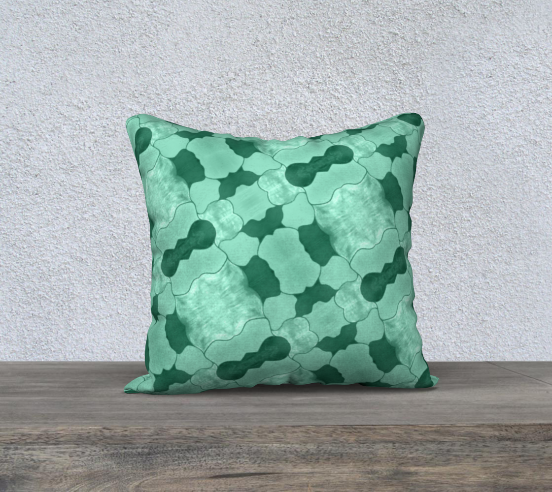 Lime Patchwork 18in X 18 Pillow Case preview #2