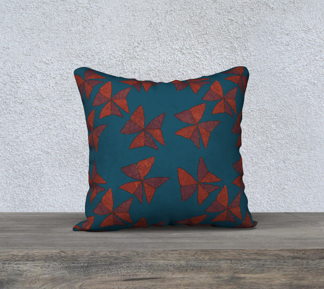 Fall Pinwheel Turquoise and Brown Reversible 3D preview