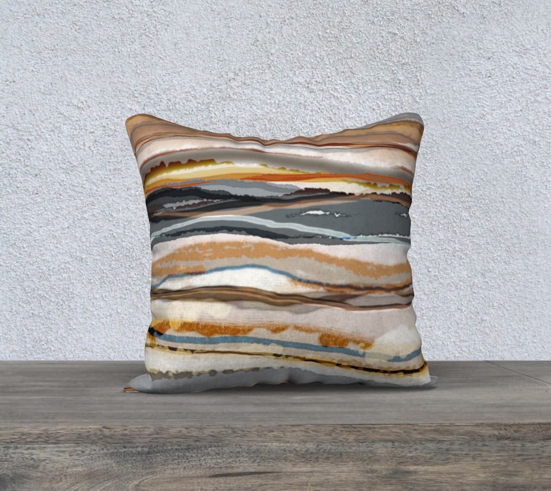 Neutral Brown Grey Cream Abstract Agate Stripe Lines 3D preview