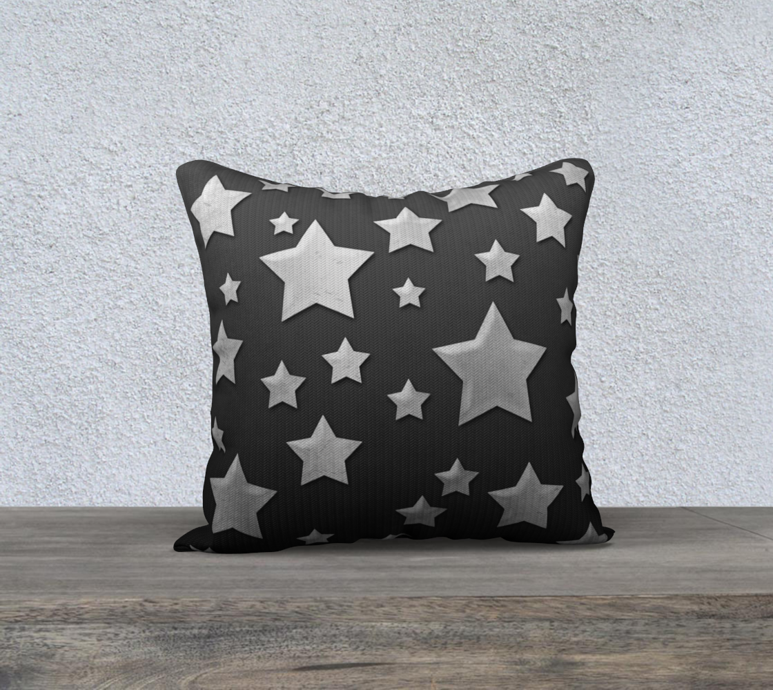 Stars Grey Ombre Herringbone Pattern 3D preview